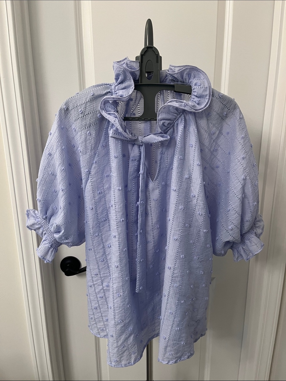 Umgee Lavender Smocked Ruffle Tank